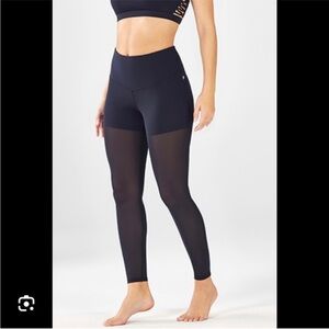 SOLD* Fabletics Powerhold Leggings Mesh Shorts - Black